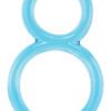 Ofinity Super Stretchy Double Silicone Cockring Waterproof Blue