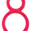 Ofinity Super Stretchy Double Silicone Cockring Waterproof Red