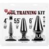 Hustler All About Anal Training Kit Silicone Anal Plugs Black 3 Each Per Kit