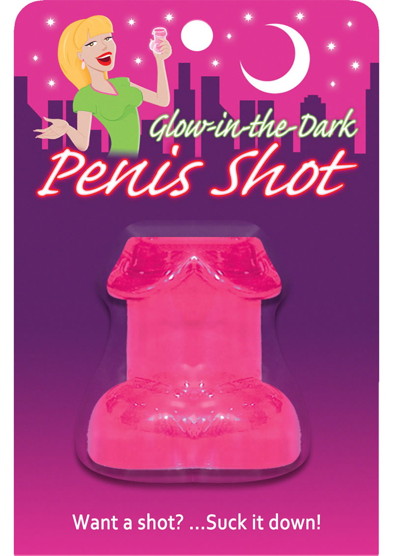 Glow In The Dark Penis Shot Glass Pink