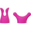 Palm Body Silicone Massager Heads Pink 2 Each Per Pack
