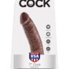 King Cock Realistic Dildo Brown 7 Inch