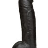 Vac U Lock Codeblack Realistic Hung Cock With Balls Attachment Black 12 Inch
