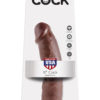 King Cock Realistic Dildo Brown 9 Inch