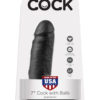 King Cock Realistic Dildo With Balls Black 7 Inch