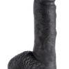 King Cock Realistic Dildo With Balls Black 8 Inch