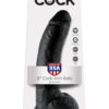 King Cock Realistic Dildo With Balls Black 9 Inch