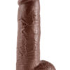 King Cock Realistic Dildo With Balls Brown 12 Inch