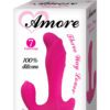 Amore Three Way Lover Silicone Rechargeable Vibe Waterproof Pink 5.9 Inch