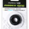 Perfect Fit Ribbed Ring Cock Ring Black