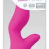 Palm Embrace Silicone Massager Head With Clit Stimulator Pink