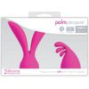 Palm Pleasure Silicone Massager Heads Pink 2 Each Per Set