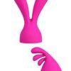 Palm Pleasure Silicone Massager Heads Pink 2 Each Per Set