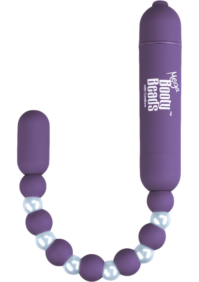 Mega Booty Beads With Functions Silicone Waterproof Purple