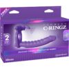 Fantasy C Ringz silicone Double Penetrator Rabbit Cockring Waterproof Purple