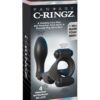 Fantasy C Ringz Ultimate Ass Gasm Vibrating Silicone Cockring With Prostate Plug Waterproof Black