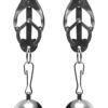Master Series Deviant Monarch Weighted Nipple Clamps Metal 3.5 Inch