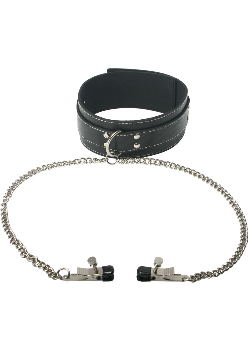 Master Series Adjustable Coveted Collar And Clamp Union Leather And Metal