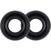 Stay Hard Donut Rings Oversized Cockrings Black 2 Each Per Pack