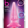 B Yours Basic Vibra Plug Waterproof Pink 4.25 Inch