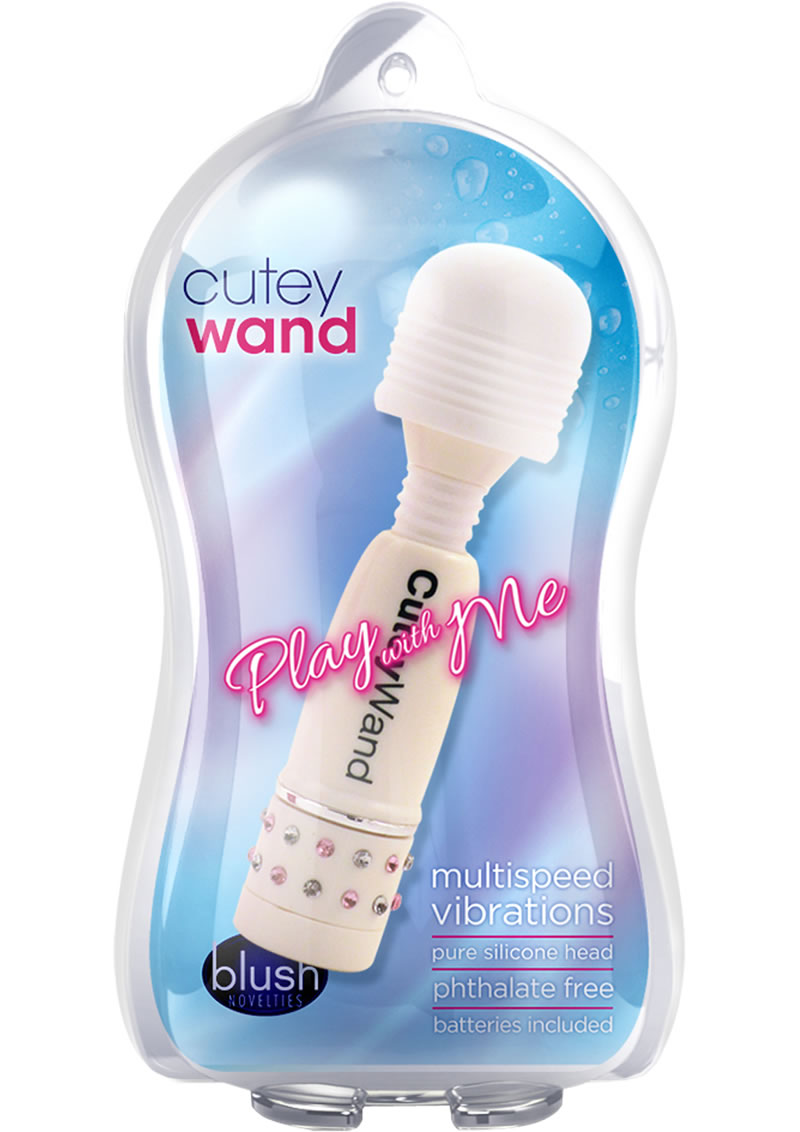 Play With Me Silicone Cutey Wand Mini Massager White 4 Inch