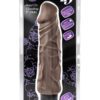 X5 Hard On Vibrating Realistic Dildo Brown Waterproof 9 Inch