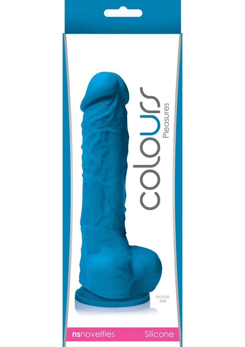 Colours Pleasures Realistic Silicone Dong Blue 5 Inch