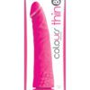 Colours Pleasures Thin Silicone Dong Pink 8 Inch