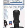 TitanMen Open Up Hollow Tunnel Anal Plug Black 4.5 Inch