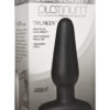 Platinum Silicone Anal plug Black 4 Inches