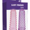 Kinx Lust Finger Textured Sleeves Pink / Purple 2 Each Per Box 3.25 Inch