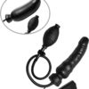 Master Series Ravage Vibrating Inflatable Dildo Black 8 Inch