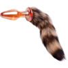 Frisky Faux Fox Tail Glass Anal Plug 4 Inches