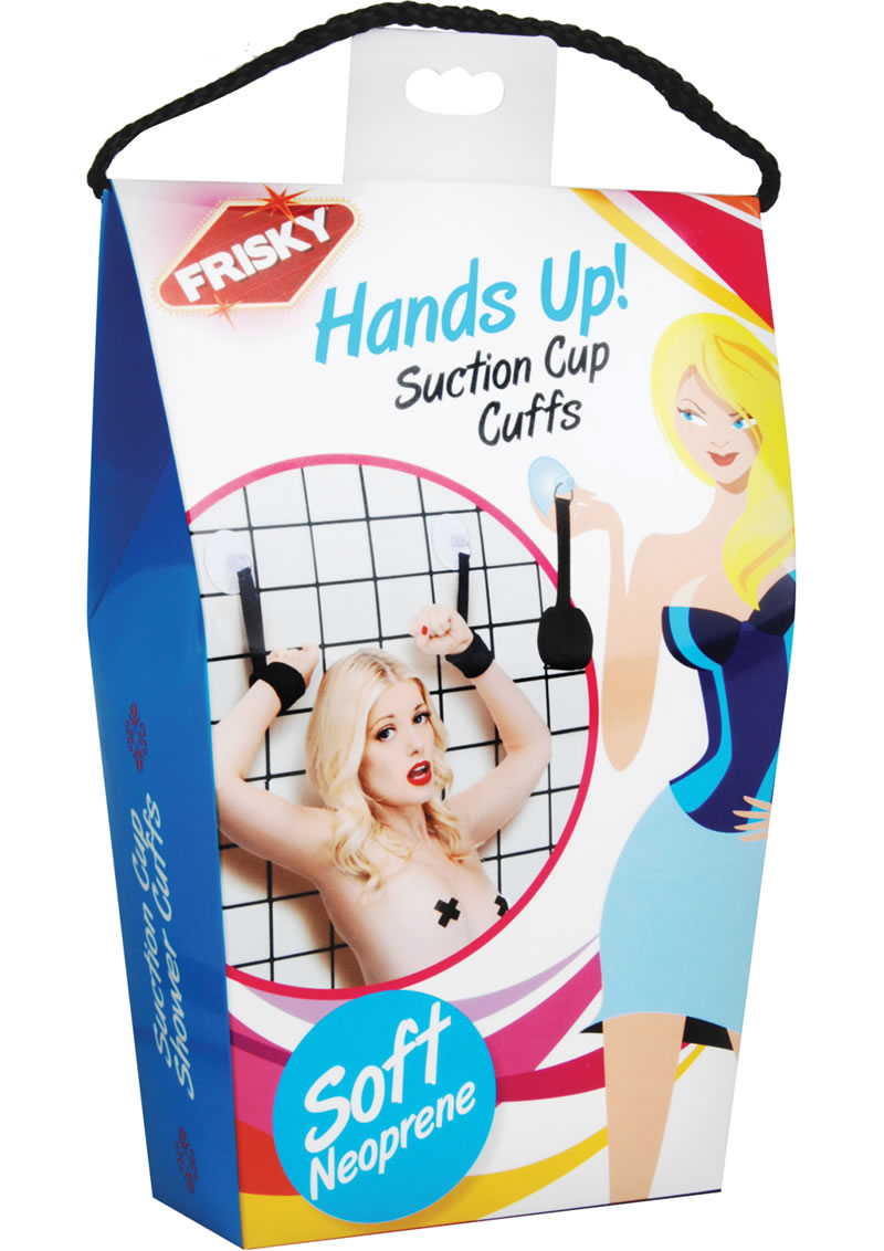 Frisky Hands Up Suction Cup Wist Restraints Black