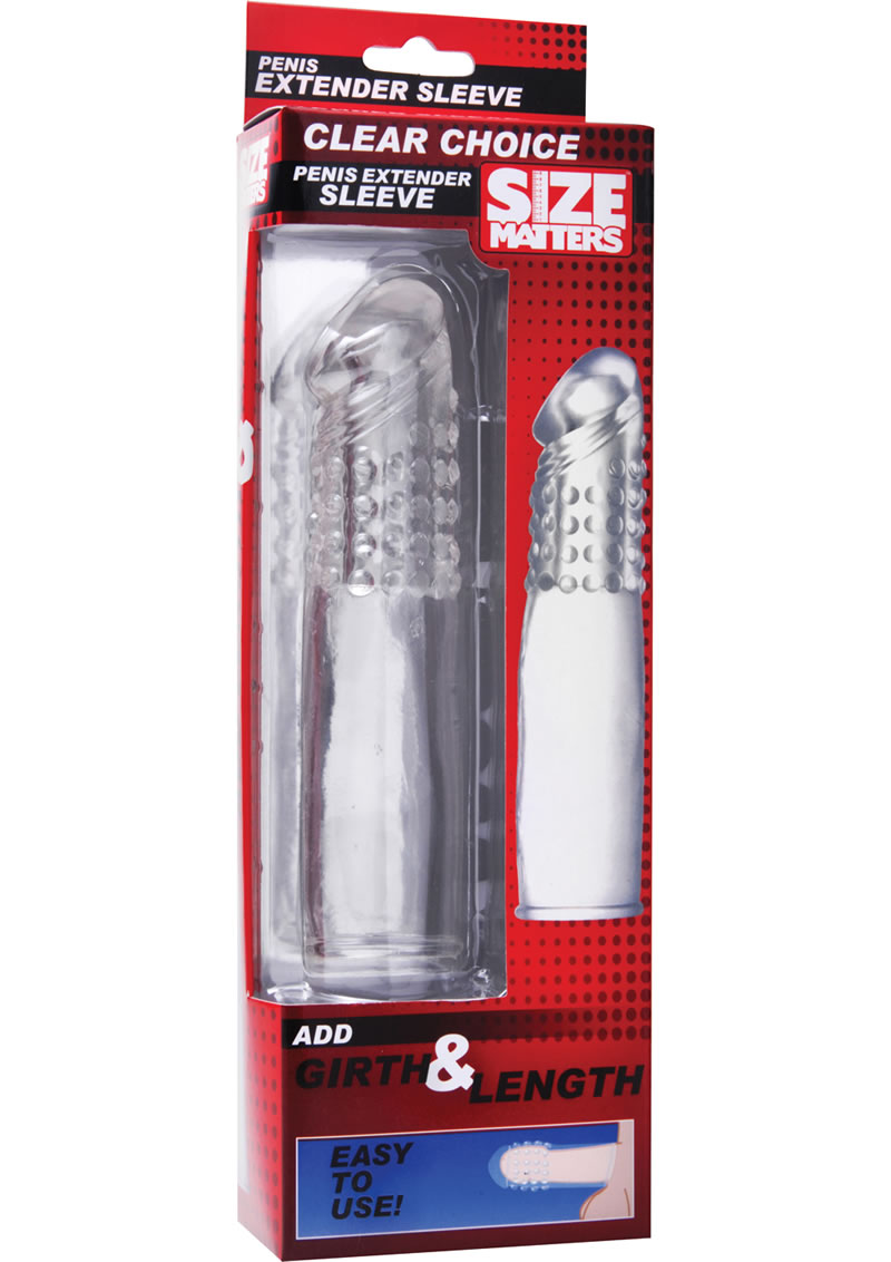 Size Matters Clear Choice Penis Extender Sleeve 7 Inch