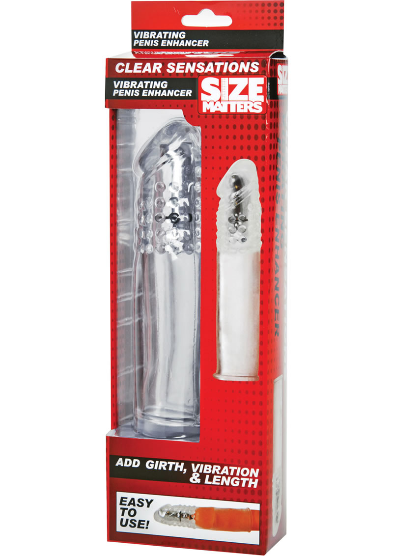 Size Matters Vibrating Penis Extender Clear