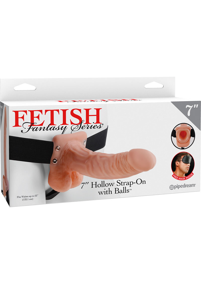 Fetish Fantasy Series Hollow Strap On With Balls Flesh 7 Inch