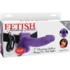 Fetish Fantasy Series Vibrating Hollow Strap On With Balls Wired Remote Purple 7 Inch