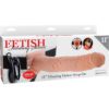 Fetish Fantasy Series Vibrating Hollow Strap-On Wired Control Flesh 11 Inch