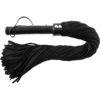 Rouge Suede Flogger With Leather Handle Black