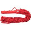 Rouge Suede Flogger With Leather Handle Red