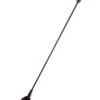 Rouge Wooden Handle Leather Riding Crop Black