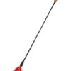 Rouge Wooden Handle Leather Riding Crop Red
