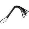 Strict Leather Cats Tail Vegan Hand Flogger PU Leather Black 14.5 Inch