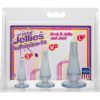 Crystal Jellies Anal Initiation Anal Plug Kit Clear 3 Sizes Per Set