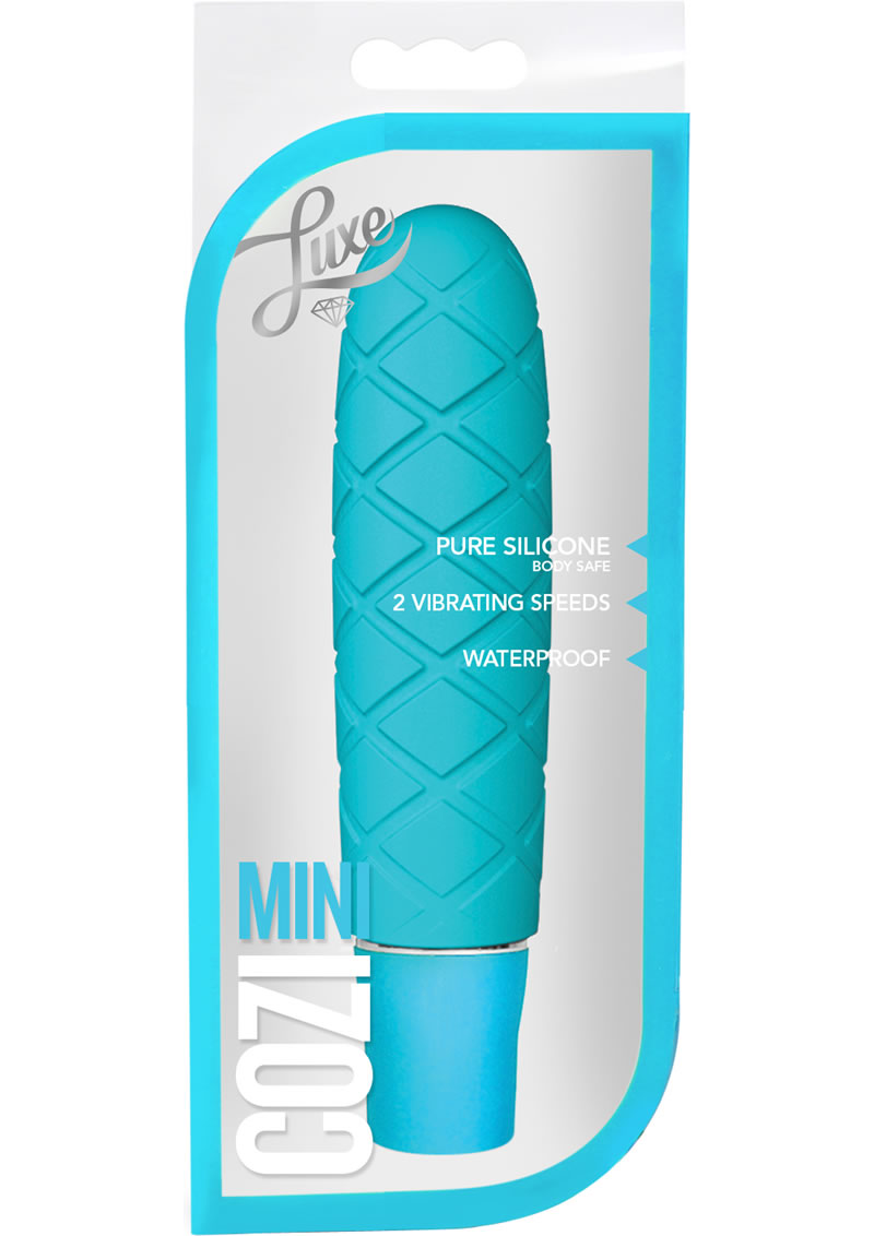 Luxe Cozi Mini Silicone Vibe Waterproof Aqua 4.75 Inch