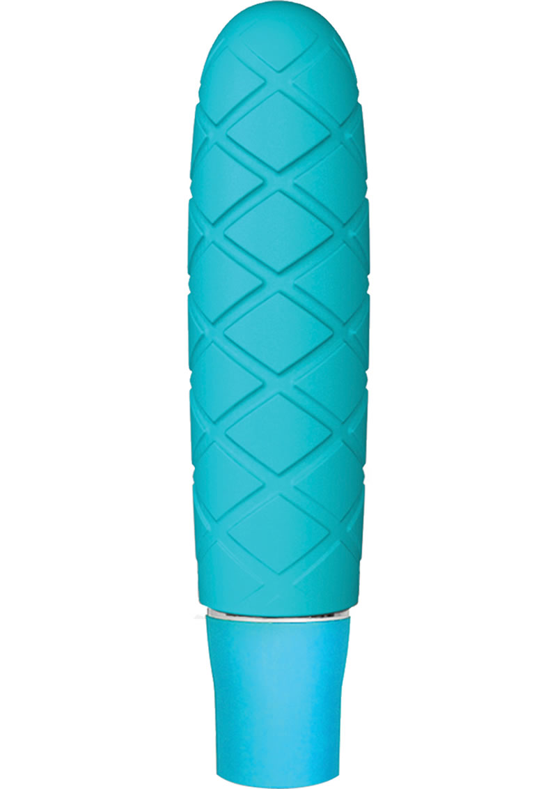 Luxe Cozi Mini Silicone Vibe Waterproof Aqua 4.75 Inch