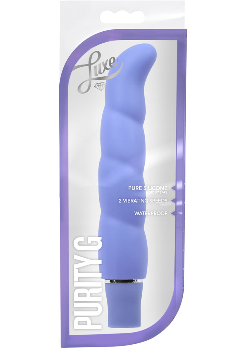 Luxe Purity G Multifuction Vibe Silicone Waterproof Periwinkle 6.25 Inch
