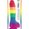 Colours Pride Edition Realistic Silicone Dildo With Balls Multicolor 6 Inch