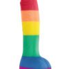 Colours Pride Edition Realistic Silicone Dildo With Balls Multicolor 8 Inch